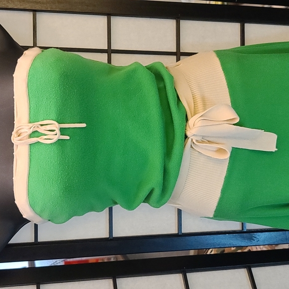 SPLIT Green Knit Sweater Dress sz Small - Picture 2 of 7